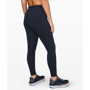 Lululemon Speed Up Tight 28" Brushed Full On Luxtreme Navy Women Leggings Size 4